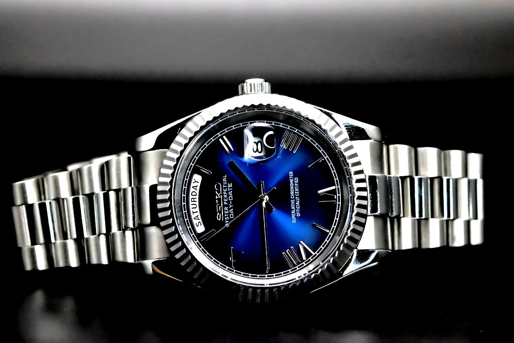 Seiko Mod Day-Date Blue Roman image 3
