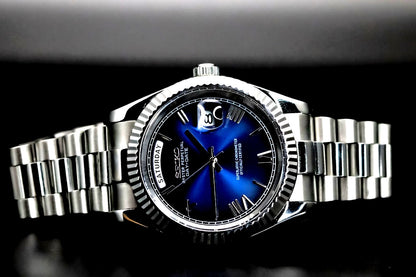 Seiko Mod Day-Date Blue Roman image 3