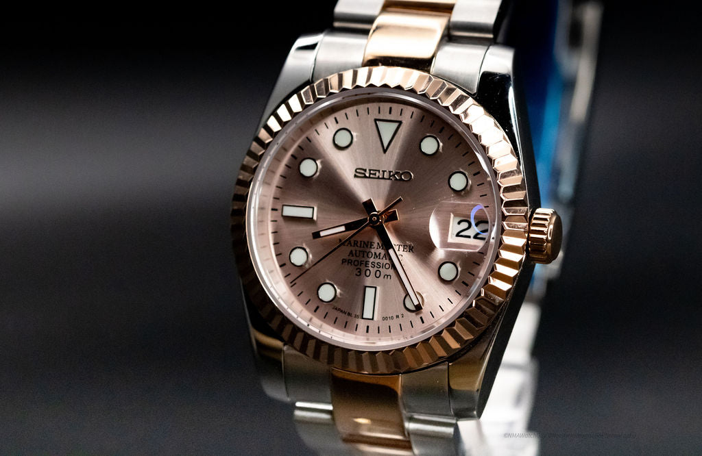 Pink TwoTone DateJust Seikomod image 4
