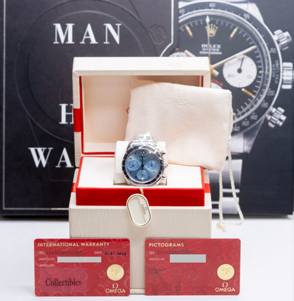 Omega Speedmaster Chronograph 38mm Blue Dial (Full Set) – Ref. 324.30.38.50.03.001