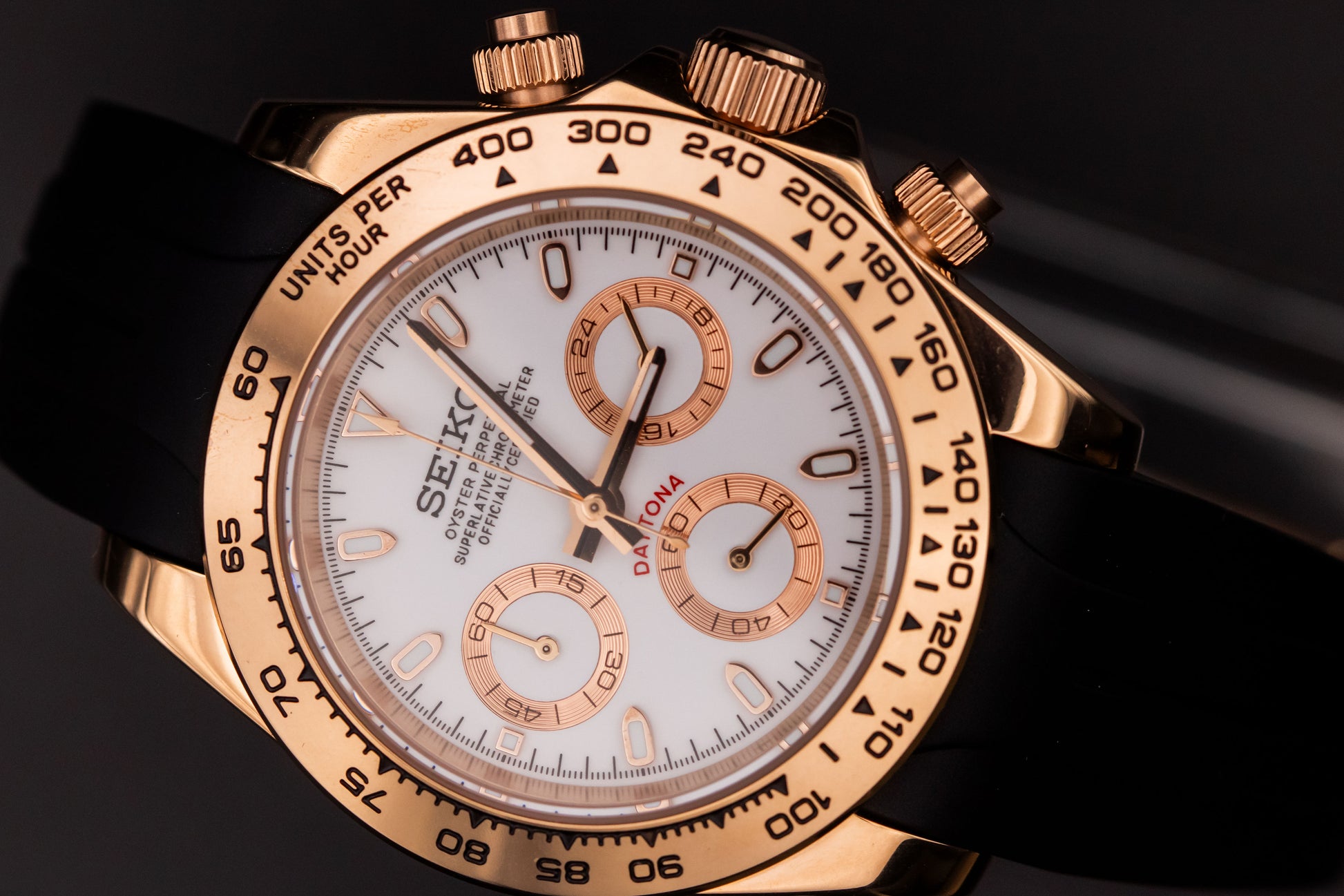 Seikomod Rose Gold Daytona image 5