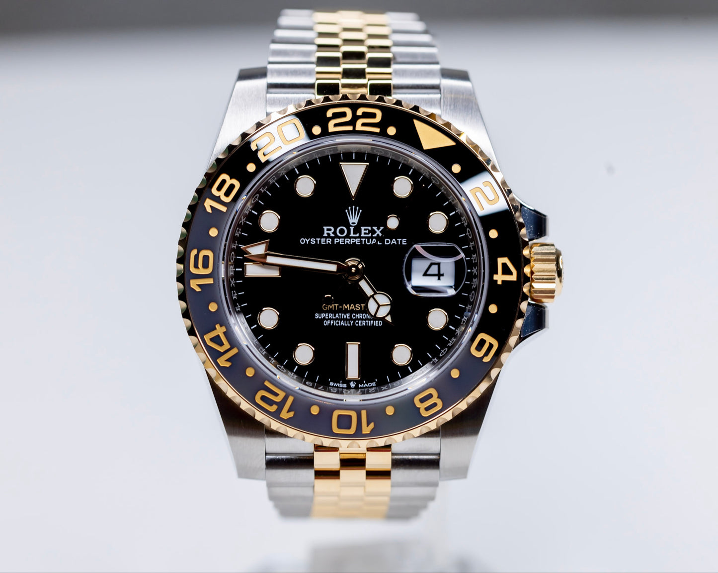 2026 Rolex GMT-Master II Zombie watch with black dial and two-tone bracelet.