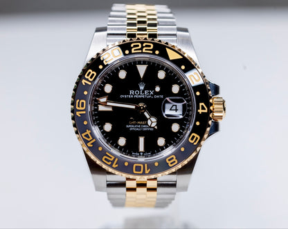 2026 Rolex GMT-Master II Zombie watch with black dial and two-tone bracelet.