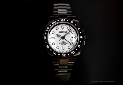 Black Seikomod Explorer II GMT image 0