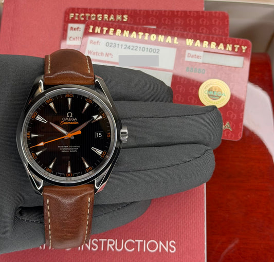 Omega Seamaster Aqua Terra 150M Master Co-Axial Chronometer Original Box & Papers!