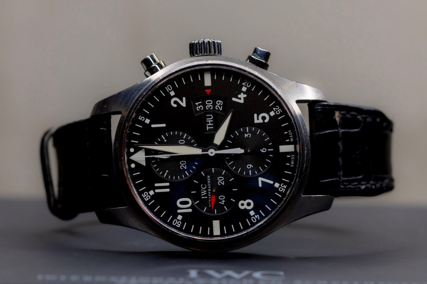 IWC Pilots Watch Chrono Original Box & Papers GREAT PRICE
