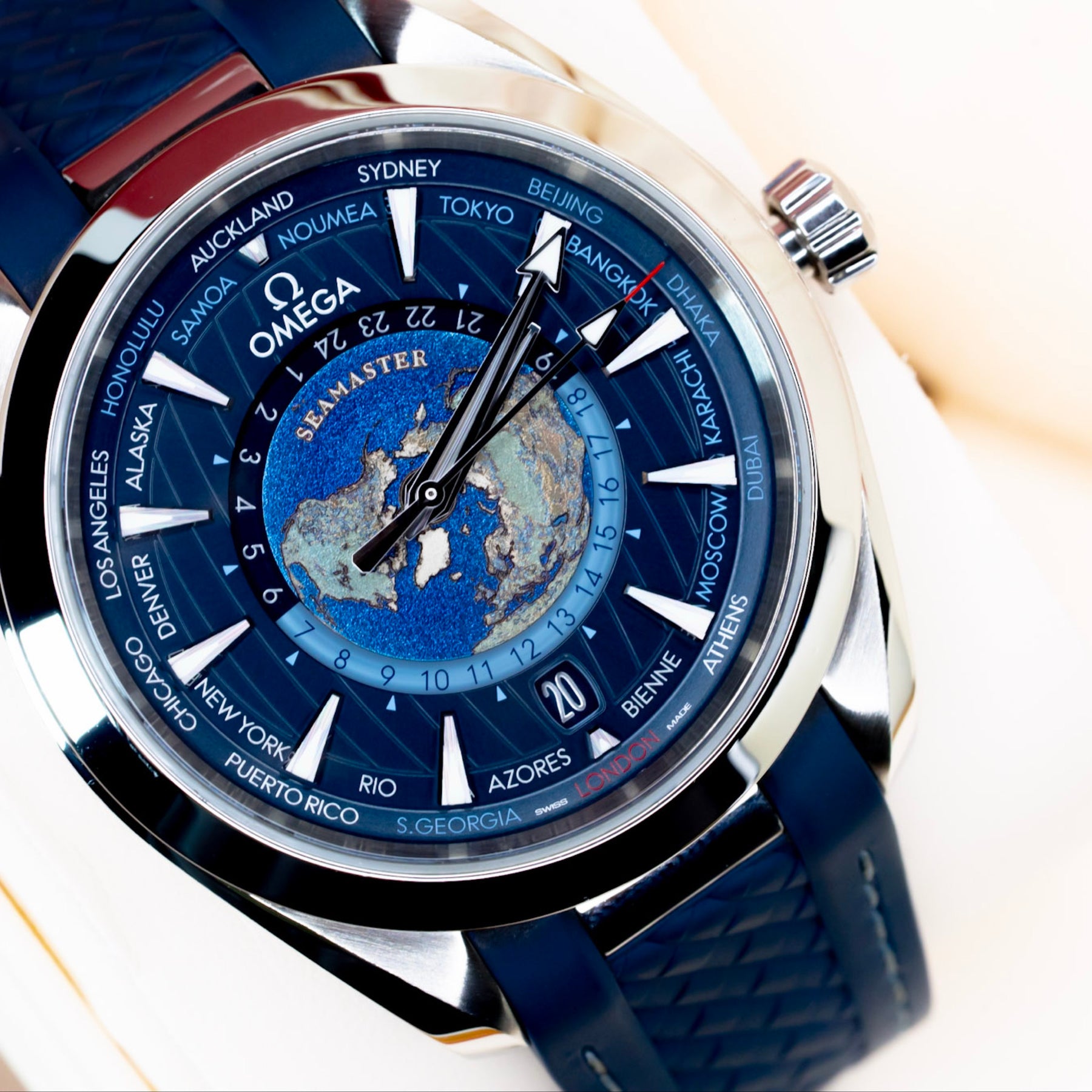 2025 Omega Seamaster Aqua Terra "World Timer" Complete Set