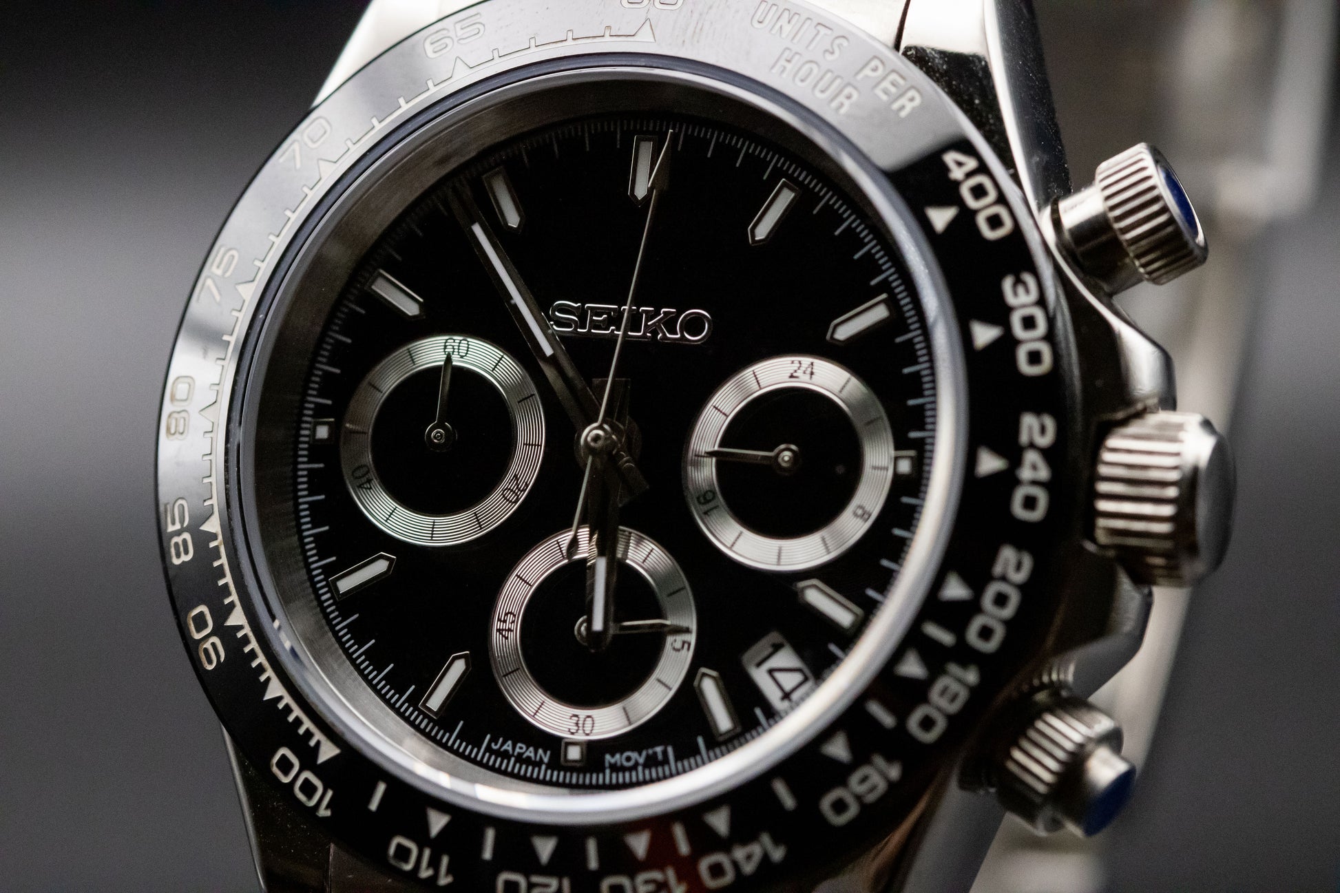 Seikomod Black Daytona image 3