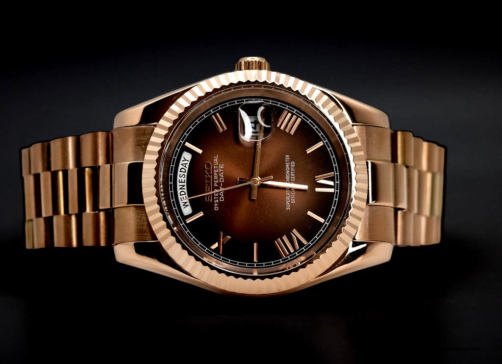 Seiko Mod Day-Date Chocolate image 1