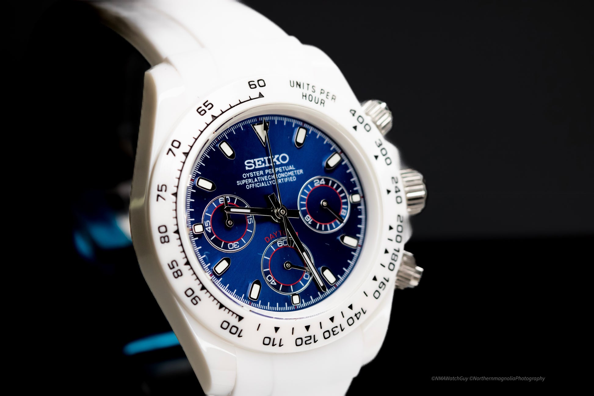Seikomod White Ceramic Daytona image 2