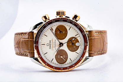 2024 Omega Speedmaster 38 Chrono "Cappuccino" Complete Set