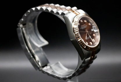 Chocolate Diamond DateJust Seikomod image 2