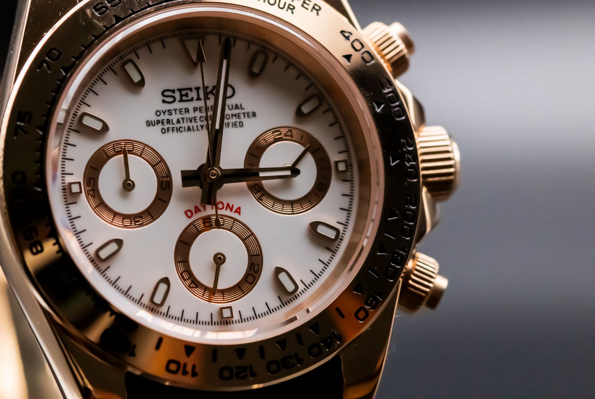 Seikomod Rose Gold Daytona image 2