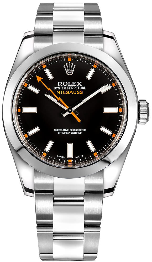 Rolex Milgauss Black Index 40mm Stainless Steel Watch - 116400