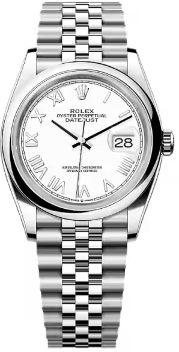 Rolex Datejust 36 Oystersteel White Dial Jubilee Bracelet - 126200 - 2026