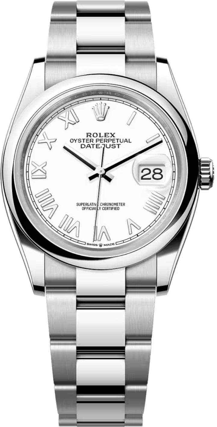 Rolex Datejust 36 Oystersteel White Dial Oyster Bracelet - 126200 - 2026