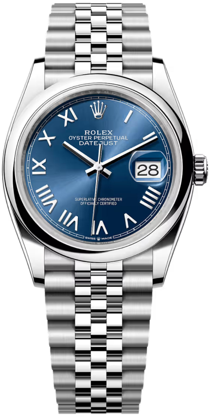 Rolex Datejust 36 Oystersteel Bright Blue Dial Jubilee Bracelet - 126200 - 2026