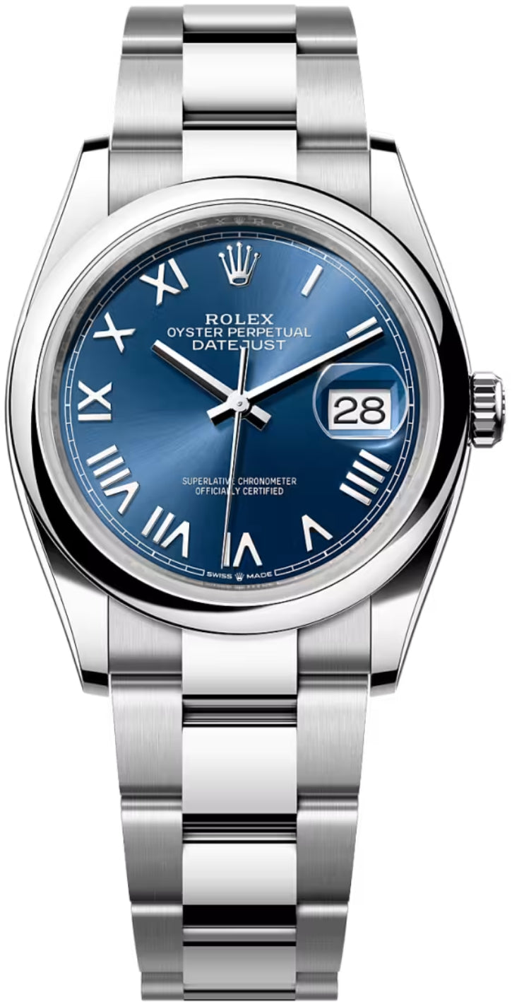 Rolex Datejust 36 Oystersteel Bright Blue Dial Oyster Bracelet - 126200 - 2026