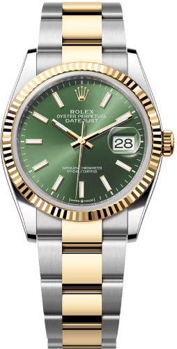 Rolex Datejust 36 Oystersteel And Yellow Gold Olive Green Dial Oyster Bracelet - 126233 - 2026