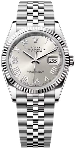 Rolex Datejust 36 Oystersteel White Gold Silver Diamond Set Dial Jublee Bracelet - 126234 - 2026