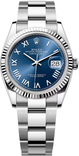 Rolex Datejust 36 Oystersteel White Gold Bright Blue Dial Oyster Bracelet - 126234 - 2026