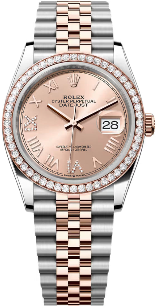 Rolex Datejust 36 Oystersteel Everose Gold Rosé-Colour Diamond Set Dial Jubilee Bracelet - 126281Rbr - 2026