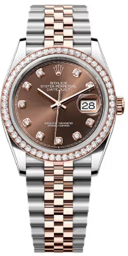 Rolex Datejust 36 Oystersteel Everose Gold Chocolate Diamond Set Dial Jubilee Bracelet - 126281Rbr - 2026