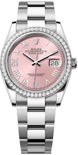 Rolex Datejust 36 Oystersteel White Gold Pink Diamond Set Dial Oyster Bracelet - 126284Rbr - 2026
