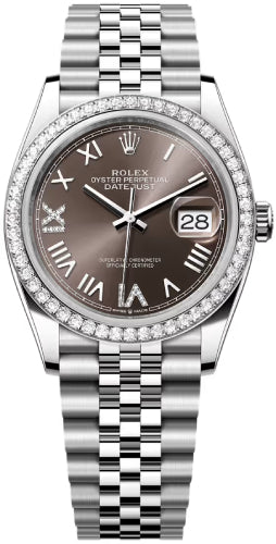 Rolex Datejust 36 Oystersteel White Gold Dark Grey Diamond Set Dial Jubilee Bracelet - 126284Rbr - 2026