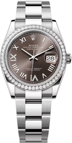 Rolex Datejust 36 Oystersteel White Gold Dark Grey Diamond Set Dial Oyster Bracelet - 126284Rbr - 2026