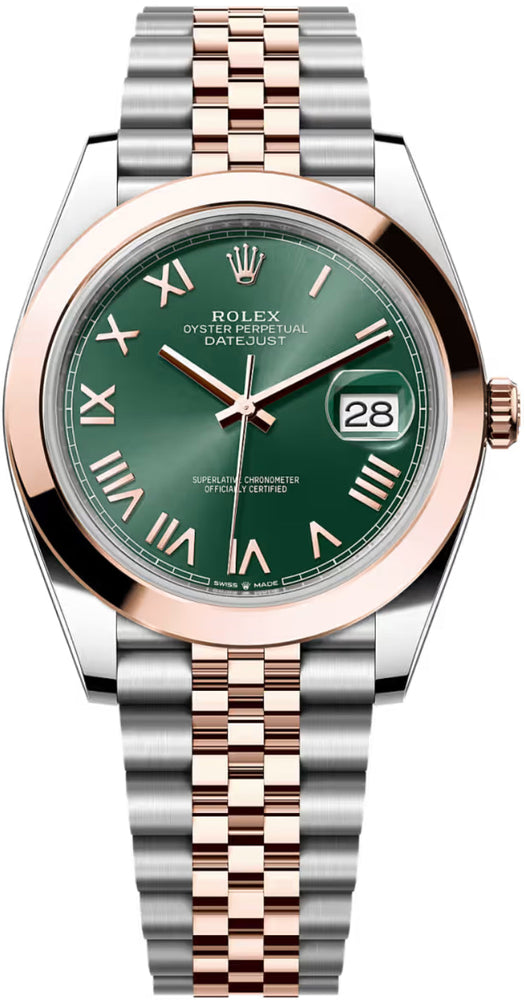 Rolex Datejust 41 Oystersteel Everose Gold Mint Green Dial Jubilee Bracelet - 126301 - 2026