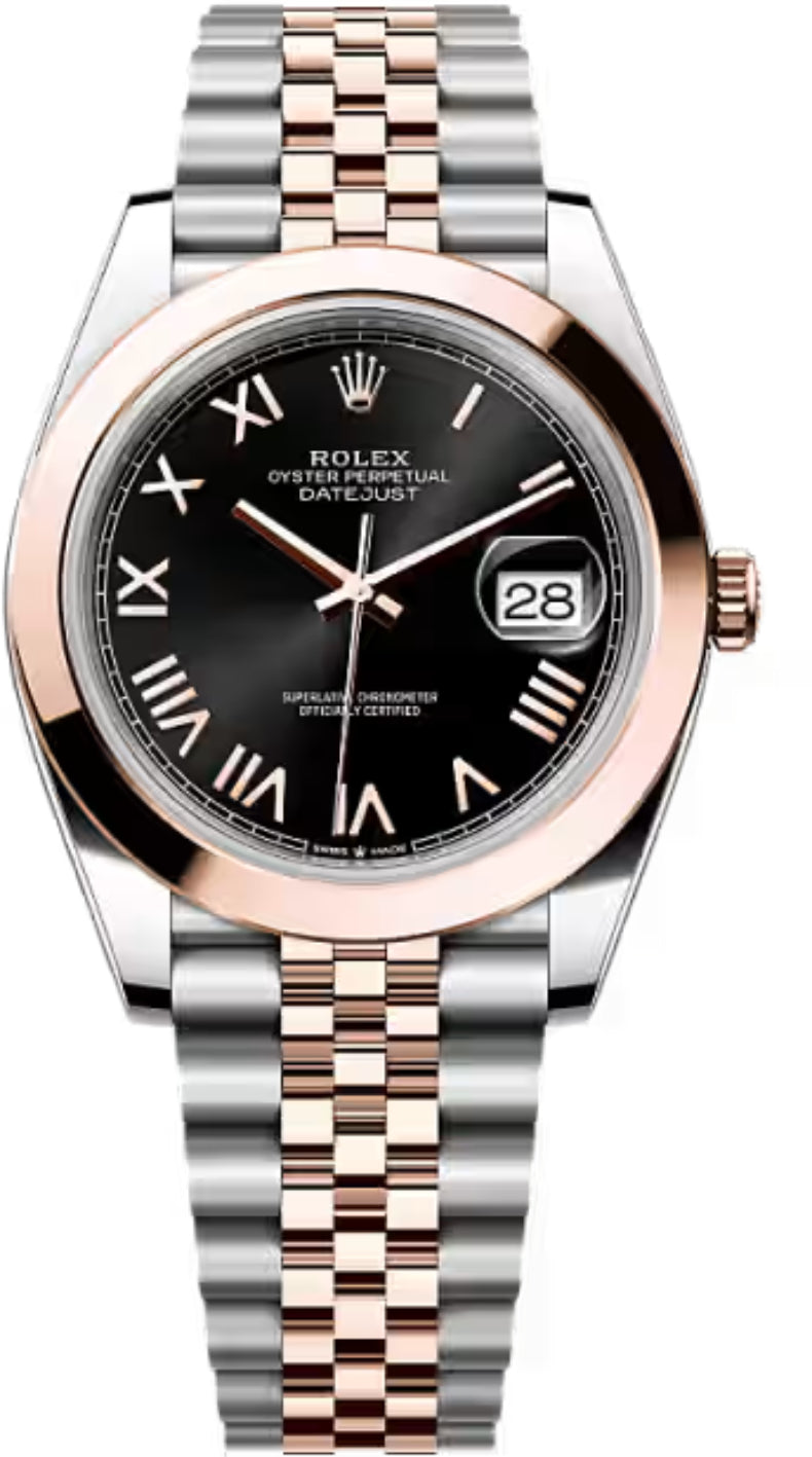 Rolex Datejust 41 Oystersteel Everose Gold Bright Black Dial Jubilee Bracelet - 126301 - 2026