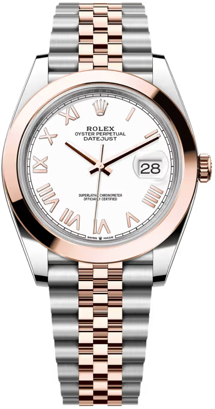 Rolex Datejust 41 Oystersteel Everose Gold White Dial Jubilee Bracelet - 126301 - 2026