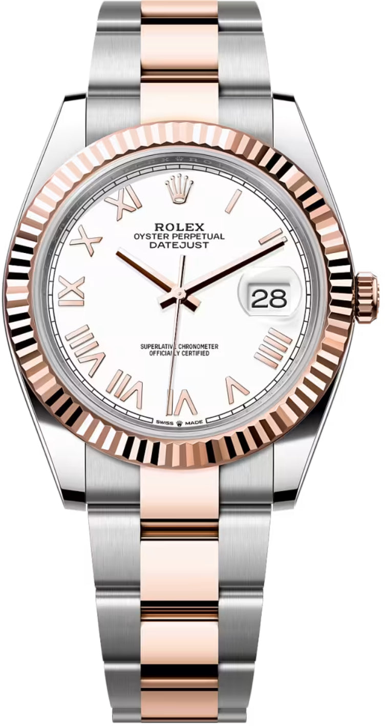 Rolex Datejust 41 Oystersteel Everose Gold White Dial Oyster Bracelet - 126331 - 2026
