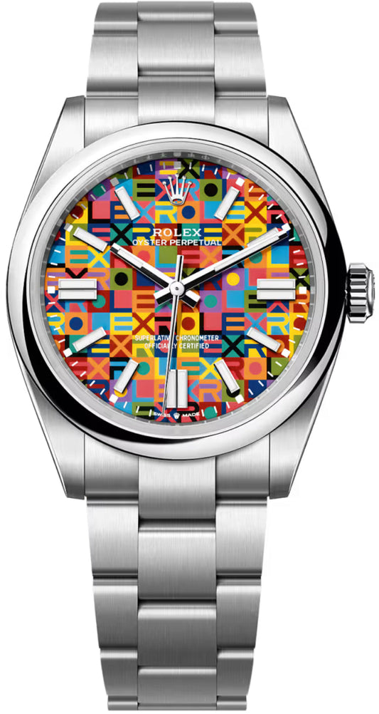 Rolex Oyster Perpetual 41 Mm Oystersteel Multicolured Jubilee Motif Dial Oyster Bracelet - 134300 - 2026