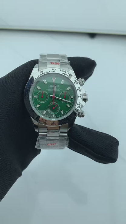 Seikomod Daytona - Esfera verde