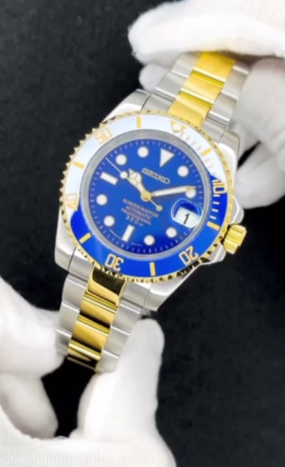 Seikomod "Bluesy" Reloj de buceo bicolor