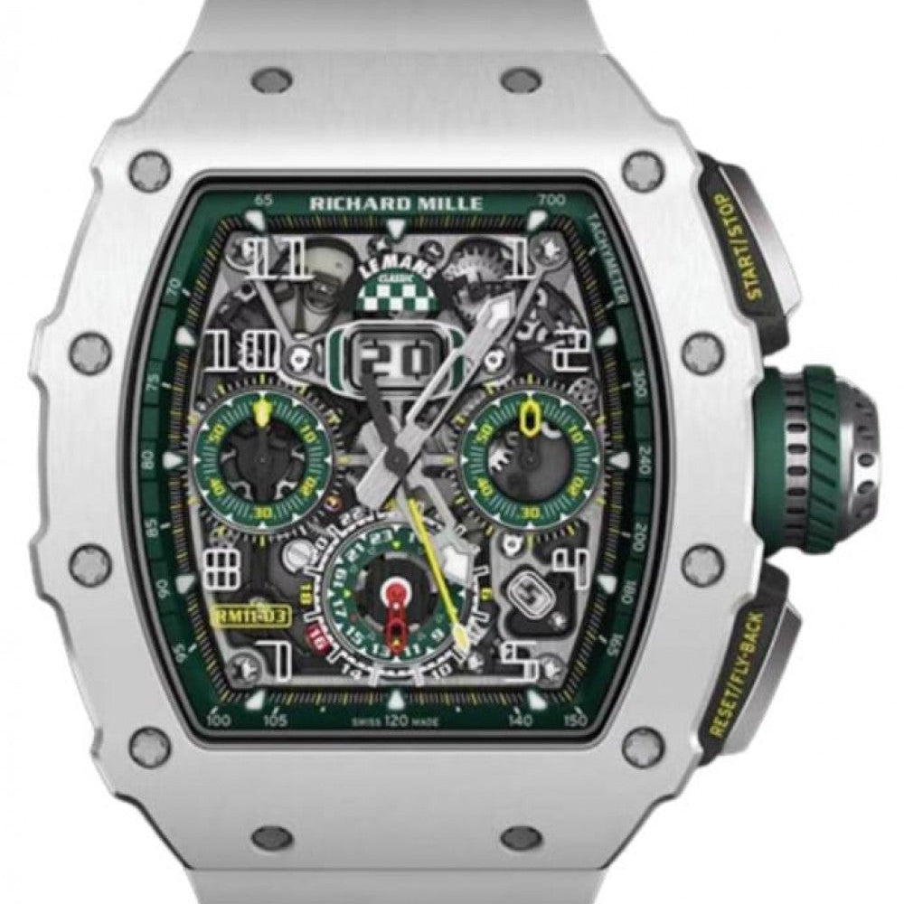 Richard Mille Automatic Flyback Chronograph Le Mans Classic Carbon Ceramic White RM 11-03