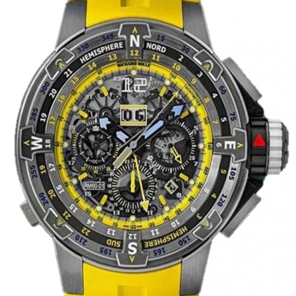 Richard Mille Automatic Flyback Chronograph Regatta "Les Voiles De St Barth" Yellow RM 60-01